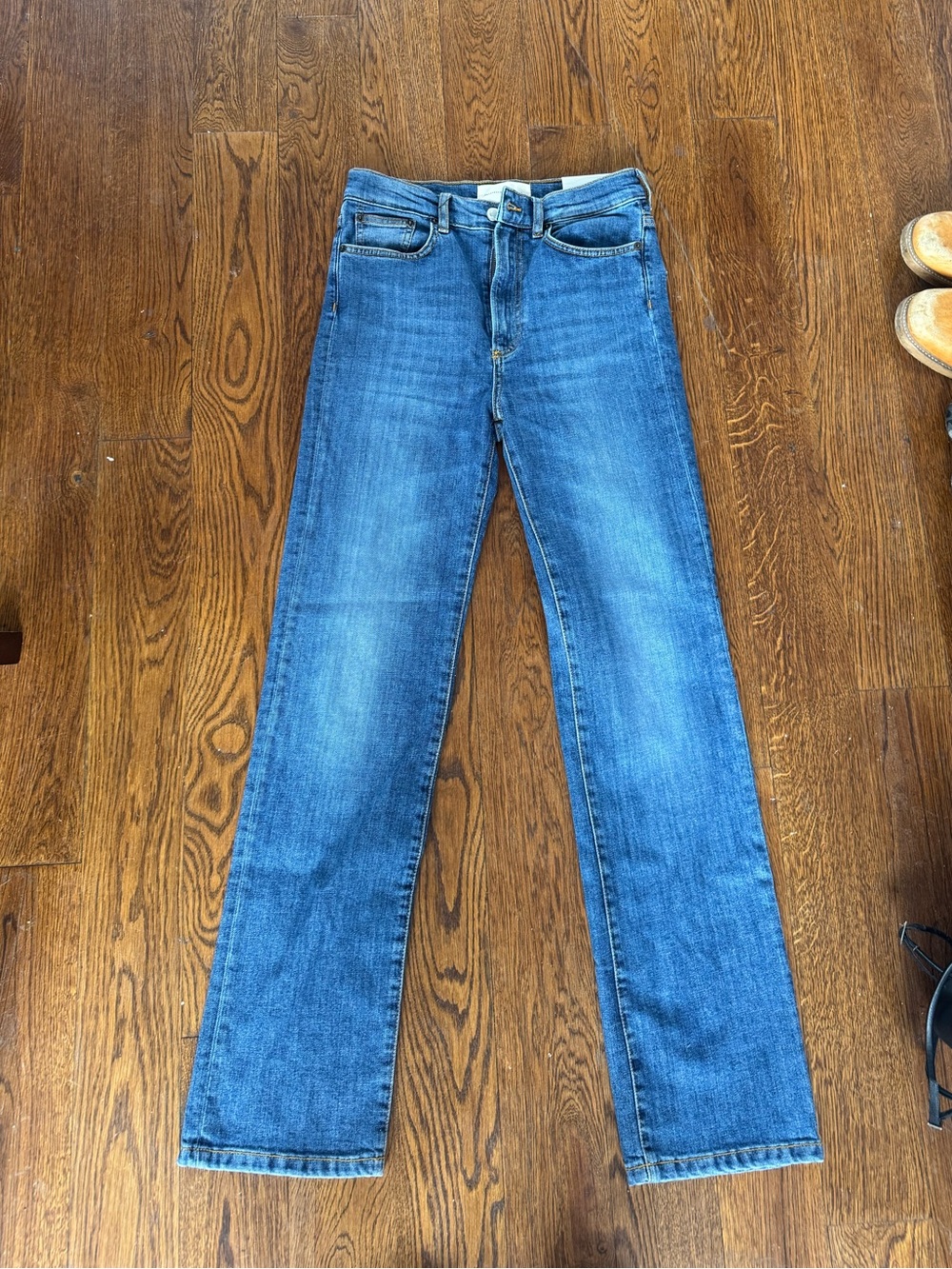 Jeanerica High Waisted Straight-Leg Women's Jeans in Blue